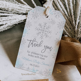 Vinter-Baby Shower Det är kallt ute Presentetikett