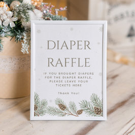 Vinter Baby Shower Diaper Raffle Poster