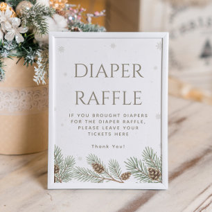 Vinter Baby Shower Diaper Raffle Poster