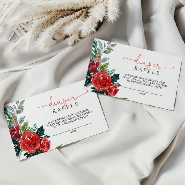 Vinter Baby Shower Diaper Raffle Tilläggskort (Skapare uppladdad)