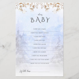 Vinter Baby Shower Game Kära Baby Önskningar