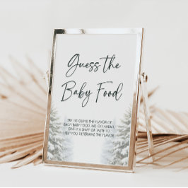 Vinter Baby Shower gissar att Baby matspelsskylten Poster