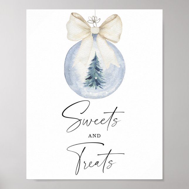 Vinter baby shower Godis och godsaker  Poster (Framsidan)