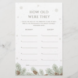 Vinter Baby Shower hur gammal de var