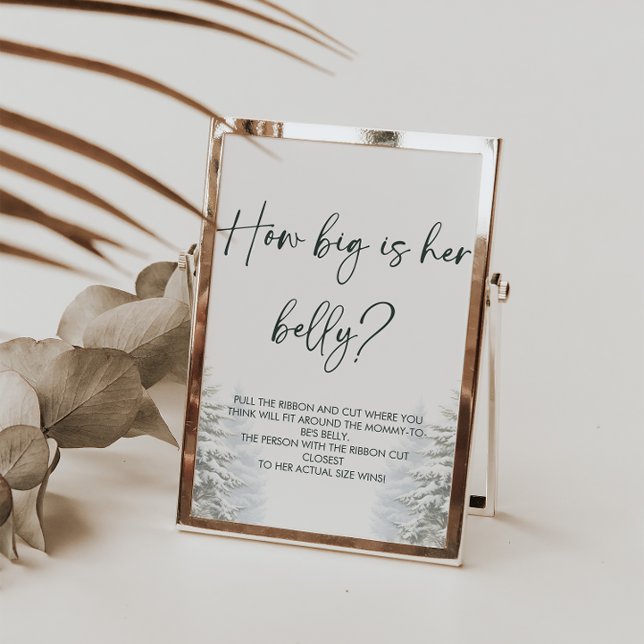 Vinter Baby Shower Hur Stor Är Hennes Mage Speltec Poster (Skapare uppladdad)