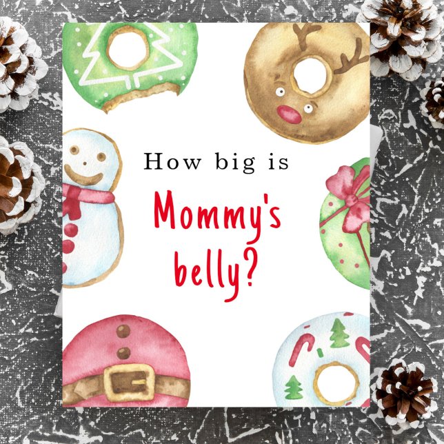Vinter baby shower Hur stor är mammans mage Poster (Skapare uppladdad)