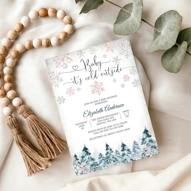 Vinter Baby Shower Inbjudan (Skapare uppladdad)