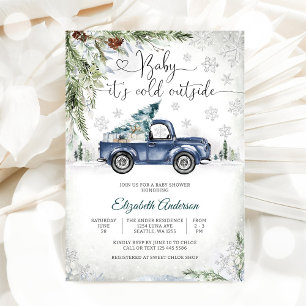 Vinter Baby Shower Inbjudan