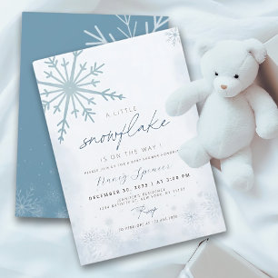 Vinter Baby Shower Little Snowflake Inbjudningar