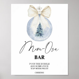 Vinter baby shower \ Mom-osa bar Affisch