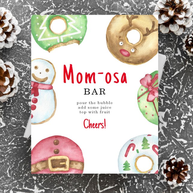 Vinter baby shower Momosa bar Poster (Skapare uppladdad)
