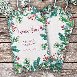 Vinter Baby Shower Presentetikett