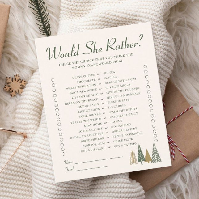 Vinter-Baby Shower-spelet "Skulle hon hellre..." (Skapare uppladdad)