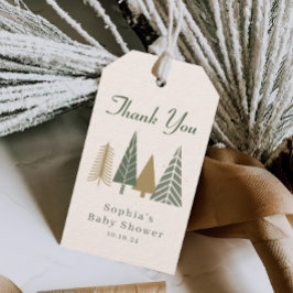 Vinter Baby Shower Tack Favor Presentetikett