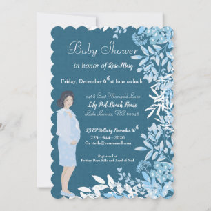 Vinter Baby Shower Tack Kort