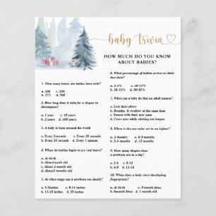 Vinter Baby Trivia Baby Shower Lek