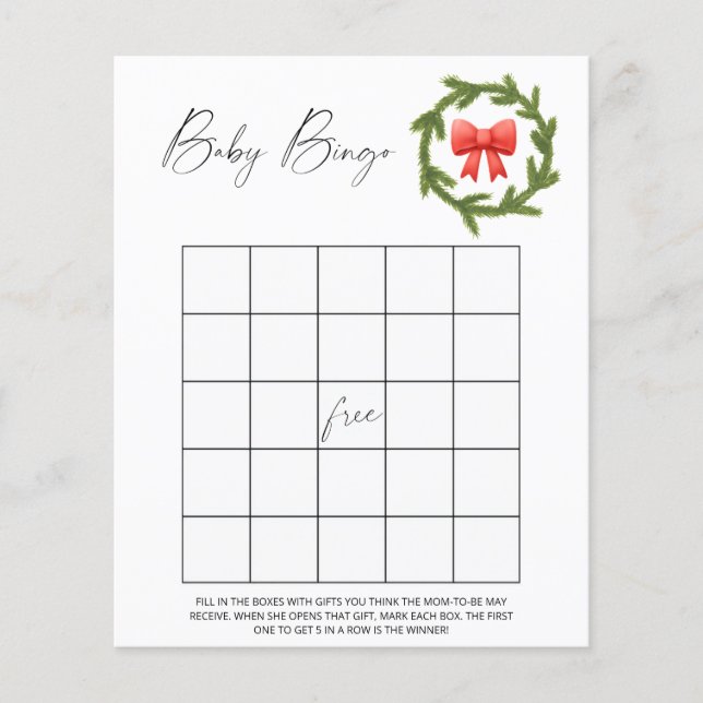 Vinter babybingo spel (Framsida)
