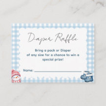Vinter Babyshower Blöja-Raffel