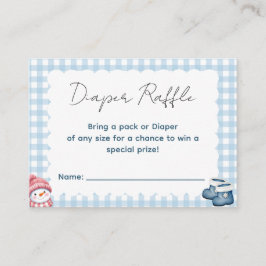 Vinter Babyshower Blöja-Raffel Tilläggskort