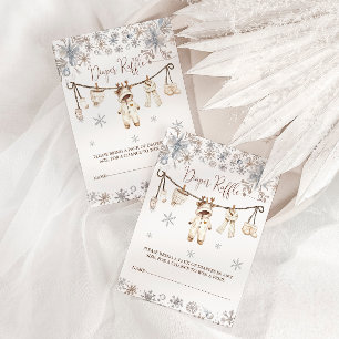 Vinter Babyshower Blöjlotteri Tilläggskort