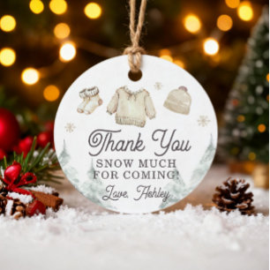 Vinter Babyshower Det är Kallt Utanför Unisex Snö Gåvor Etiketter