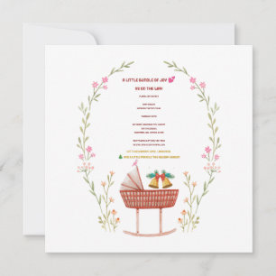 Vinter Babyshower-inbjudan - En liten knippe Julkort