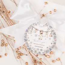 Vinter Babytöj Tack För Baby Shower