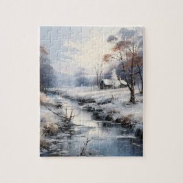 Vinter Bäck i Land Puzzle Pussel