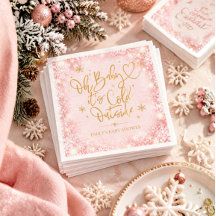 Vinter Barnkalas Rosa Guld Snöflinga