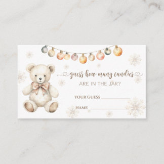 Vinter Bear Baby Shower anger hur många kanaler de Tilläggskort