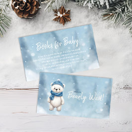 Vinter Bear Blue Baby Bokar för Baby Tilläggskort