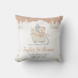 Vinter Bear Brown Sleigh Birth Statistics Kudde