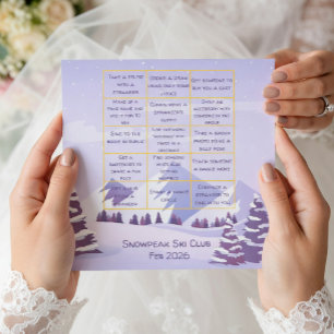 Vinter Berg Möhippa Bingo Spelkort Tack Kort