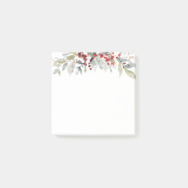Vinter Berries Greenery Foliage Bröllop jul Post-it Block