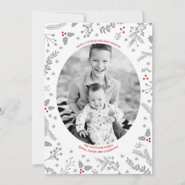 Vinter Berries - Helgdag - platt kort