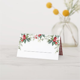 Vinter Berries-platskort Placeringskort