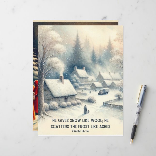 Vinter Bibelverser Papper Hantverk Kartong (Fram/Back In Situ)