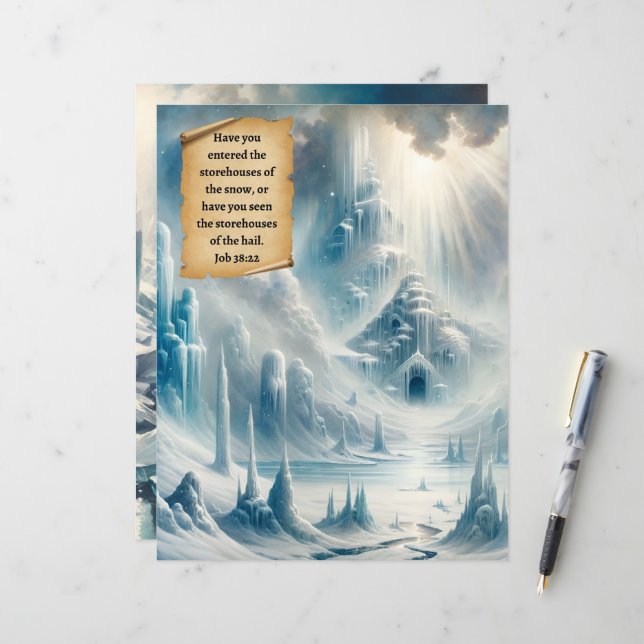 Vinter Bible Verses Papper Craft Cardstock (Fram/Back In Situ)