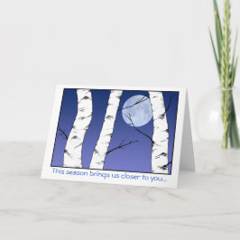 Vinter Birches jul/Solstice Card Helgkort