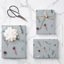 Vinter Blå Gran & Kryddade Bär Salvia Grön