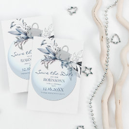 Vinter Blå Julgrannskrans | Spara Datum  Vykort