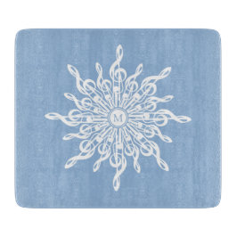 Vinter Blå Ornament Monogram G-Nyckel Snöflinga