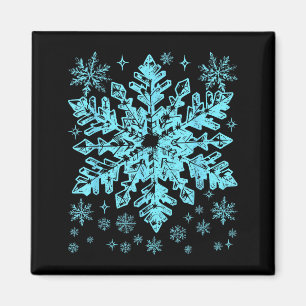 Vinter Blå Snöflinga Jul Xmas Kostymer Män Magnet