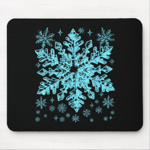 Vinter Blå Snöflinga Jul Xmas Kostymer Män Musmatta