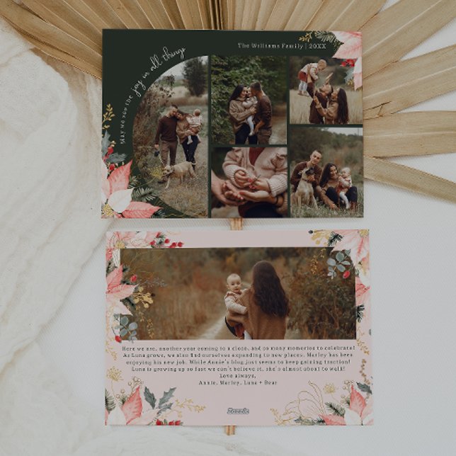 Vinter-Blommigt Arch Joy in all Sak sex Photo Julkort (Skapare uppladdad)