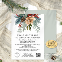 Vinter-Blommigtar - lagra julerbjudanden QR-kodkor
