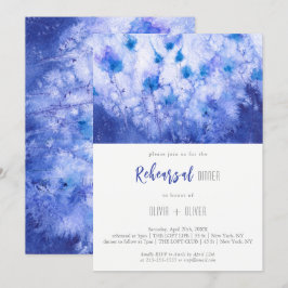Vinter Blue Garden Rehearsal Dinner Inbjudningar