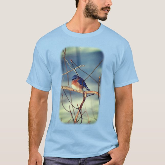 Vinter Bluebird Animal Natature T Shirt (Framsida)