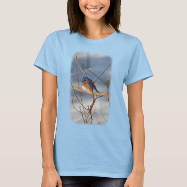 Vinter Bluebird Animal Natature Tee Shirt (Framsida)