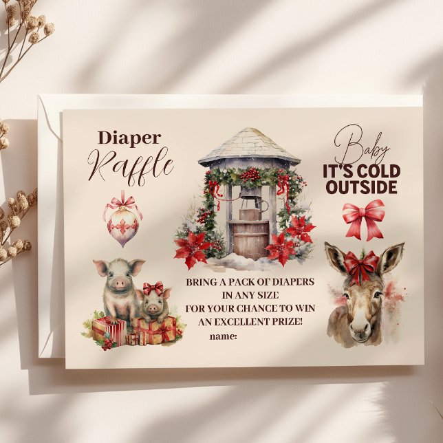 Vinter Boskap Jul Diapper Raffle Tilläggskort (Skapare uppladdad)